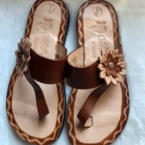 Sandals Huarache brown genuine leath…